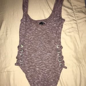Purple & Silver Bodysuit